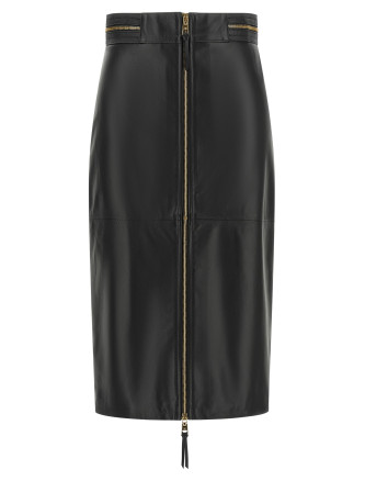 Миди ELISABETTA FRANCHI Leather skirt