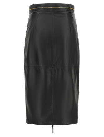 Миди ELISABETTA FRANCHI Leather skirt (GP01Z66E2110) #