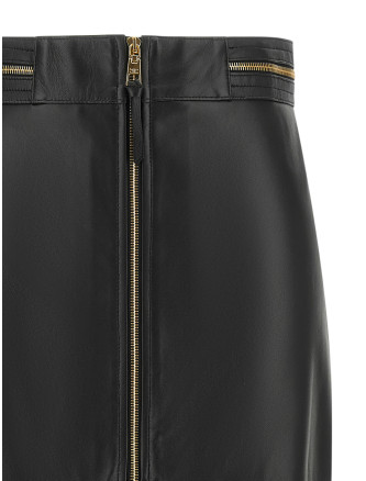 Миди ELISABETTA FRANCHI Leather skirt (GP01Z66E2110) #