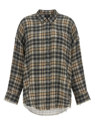 Рубашка, блузка R13 Raw cut hem shirt