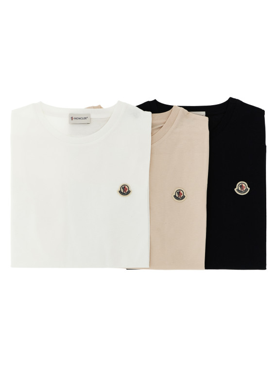 Футболка MONCLER ENFANT 3-pack Logo patch T-shirt (L29548C0001689AT93P2) #1