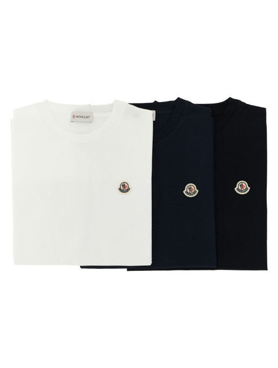 Футболка MONCLER ENFANT 3-pack Logo patch T-shirt (L29548C0001389AT93P1) #1