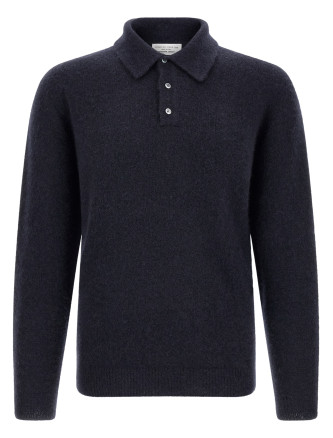 Поло ROBERTO COLLINA Cashmere and silk polo shirt
