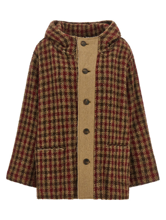 Повседневная куртка R13 Houndstooth check jacket (R13WR704R879AKHAKIREDCHECK) #1