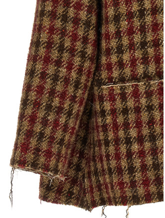 Повседневная куртка R13 Houndstooth check jacket (R13WR704R879AKHAKIREDCHECK) #