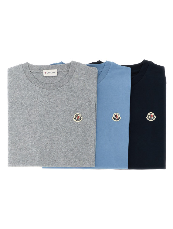 Футболка MONCLER ENFANT 3-pack Logo patch T-shirt (L29548C0001389AT93P9) #1