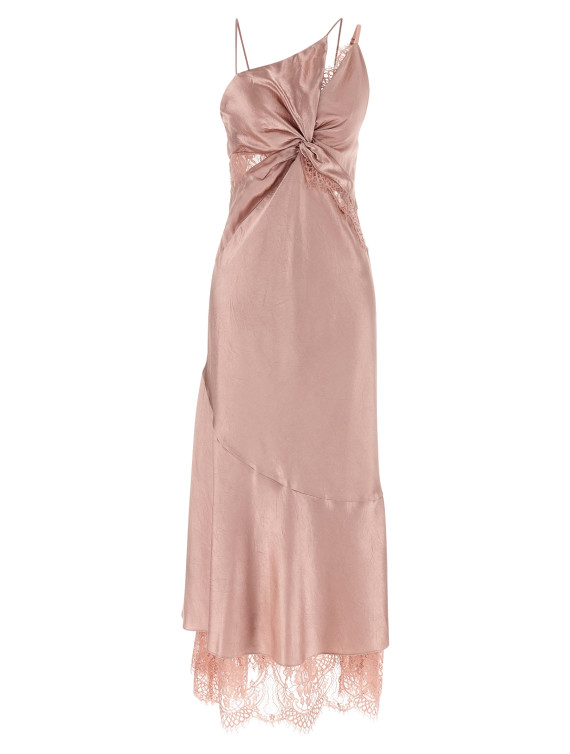 Макси PINKO Satin and lace dress (107543A3GAP04) #1