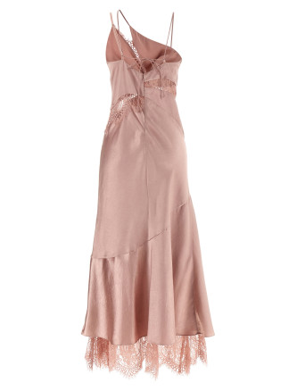 Макси PINKO Satin and lace dress (107543A3GAP04) #