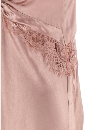 Макси PINKO Satin and lace dress (107543A3GAP04) #