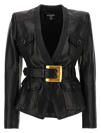 Кожаная куртка BALMAIN Leather Jacket