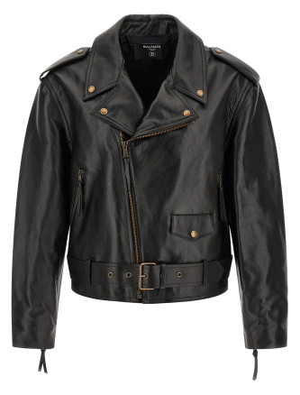 Кожаная куртка BALMAIN Biker jacket