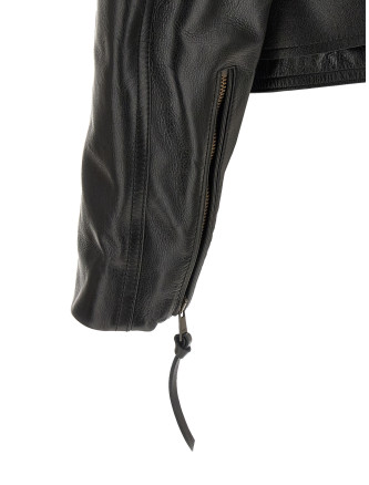 Кожаная куртка BALMAIN Biker jacket (HH1TD580LE430PA) #