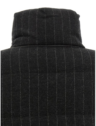 Пуховик BRUNELLO CUCINELLI Micro sequin pinstriped crop down jacket (MG5767484C520) #