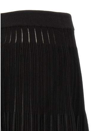 Макси BALMAIN Pleated skirt (HF1LBB53KK100PA) #
