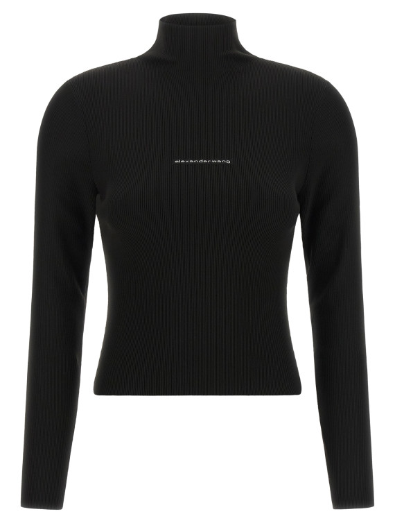 Свитер, кардиган ALEXANDER WANG Ribbed sweater with logo (1KC4261039001) #1