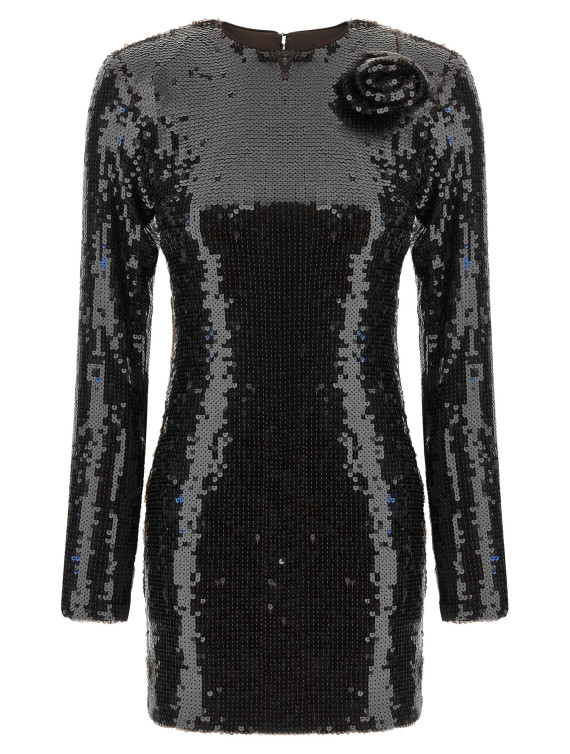 Мини ROTATE BIRGER CHRISTENSEN Sequin dress with flower (11668916671667) #1