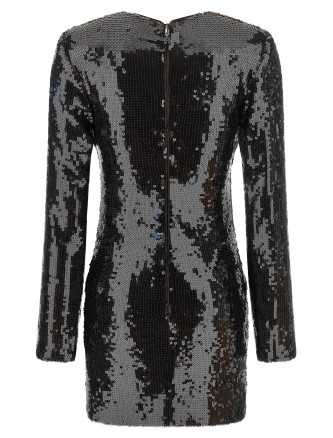 Мини ROTATE BIRGER CHRISTENSEN Sequin dress with flower (11668916671667) #