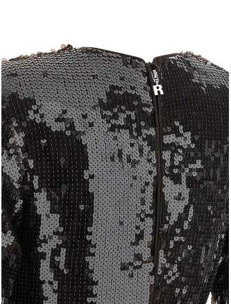 Мини ROTATE BIRGER CHRISTENSEN Sequin dress with flower (11668916671667) #