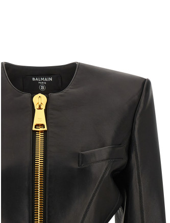 Кожаная куртка BALMAIN Leather jacket (HF1SK691LC620PA) #