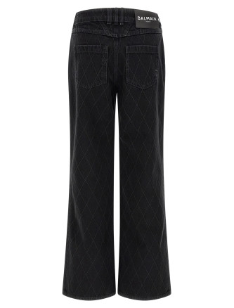 Джинсы BALMAIN Diamond-shaped jeans (HF1MI052DG130PC) #