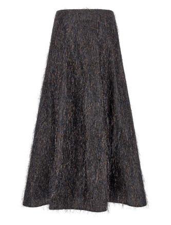 Миди PESERICO Skirt with metallic fringes (E0520706809963) #