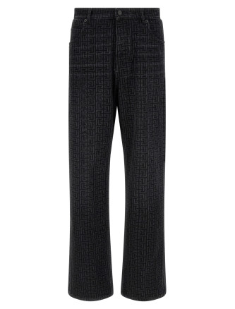 Джинсы BALMAIN Monogram pattern jeans