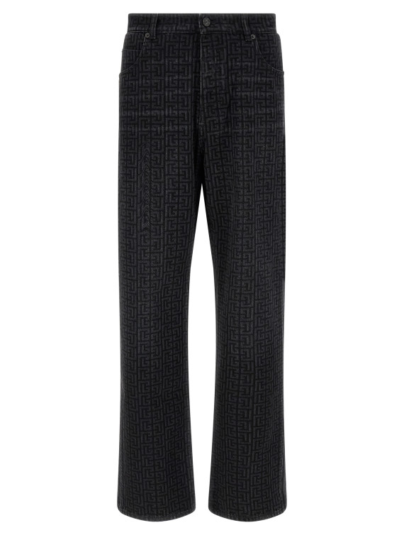 Джинсы BALMAIN Monogram pattern jeans (HH1ML138DG40ELR) #1
