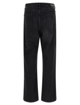 Джинсы BALMAIN Monogram pattern jeans (HH1ML138DG40ELR) #