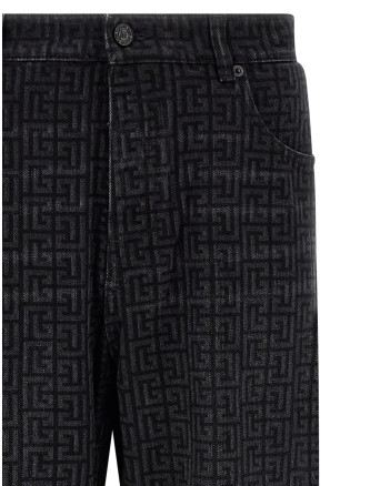 Джинсы BALMAIN Monogram pattern jeans (HH1ML138DG40ELR) #