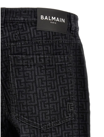 Джинсы BALMAIN Monogram pattern jeans (HH1ML138DG40ELR) #