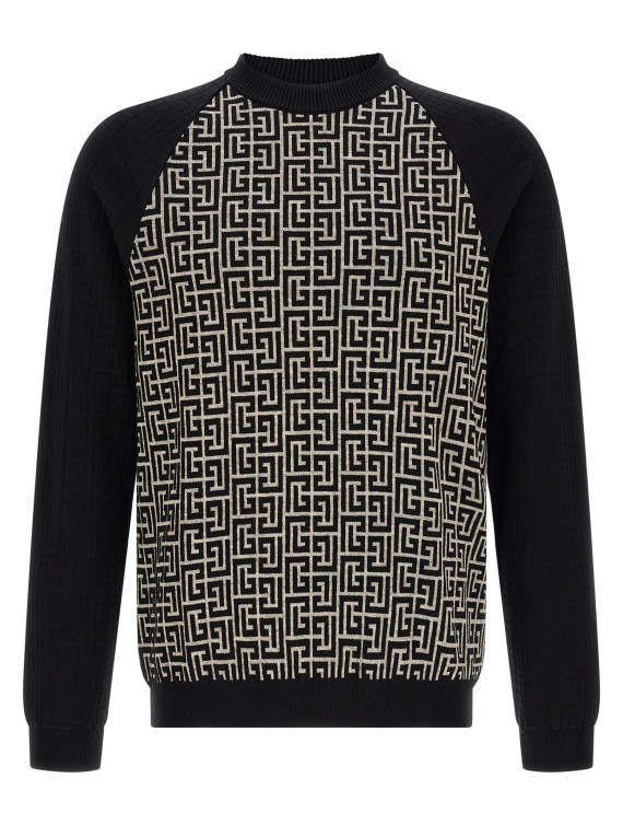 Свитер, кардиган BALMAIN PB Monogram Mesh (HH1KD195KI80GFE) #1