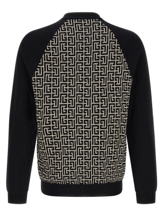 Свитер, кардиган BALMAIN PB Monogram Mesh (HH1KD195KI80GFE) #