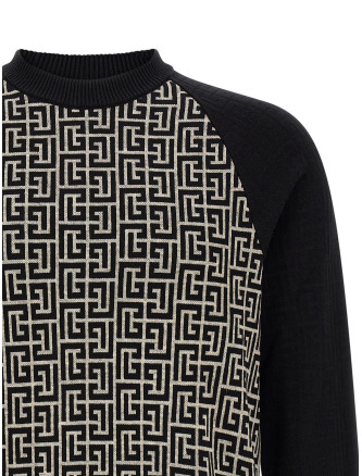 Свитер, кардиган BALMAIN PB Monogram Mesh (HH1KD195KI80GFE) #