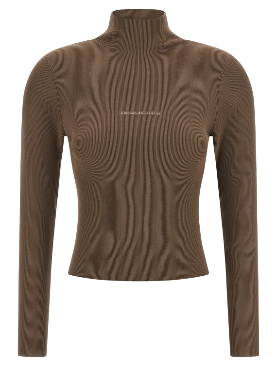 Свитер, кардиган ALEXANDER WANG Logo ribbed sweater (1KC4261039269) #1