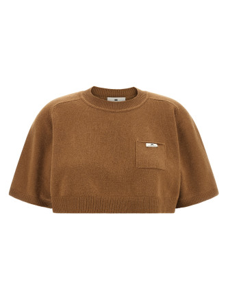 Повседневный топ ELISABETTA FRANCHI Wool and cashmere top