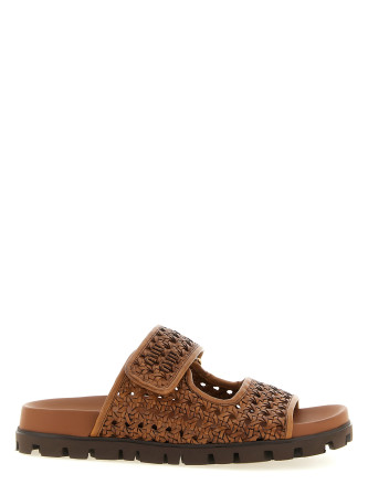 Шлепанцы MIU Braided leather sandals