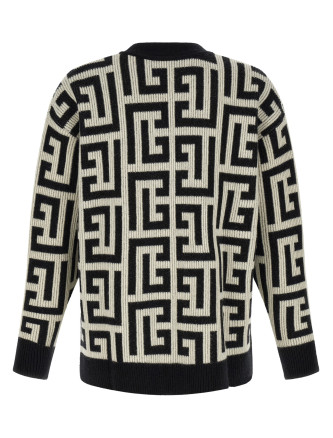 Свитер, кардиган BALMAIN Monogram macro cardigan (HH1KM020KK27GAB) #