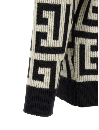 Свитер, кардиган BALMAIN Monogram macro cardigan (HH1KM020KK27GAB) #