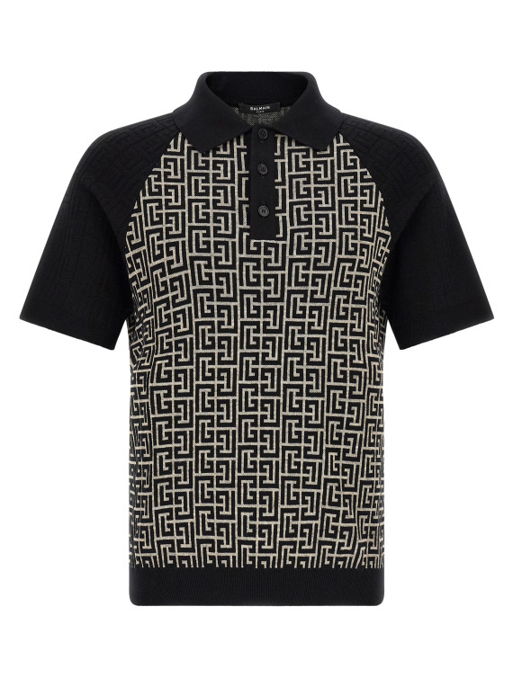 Поло BALMAIN PB Monogram Polo (HH1GB095KI80GFE) #1