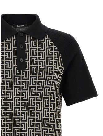 Поло BALMAIN PB Monogram Polo (HH1GB095KI80GFE) #