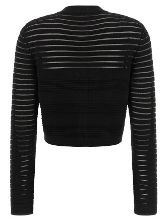 Свитер, кардиган BALMAIN Semi-transparent stripes cardigan (HF1KL878KK100PA) #