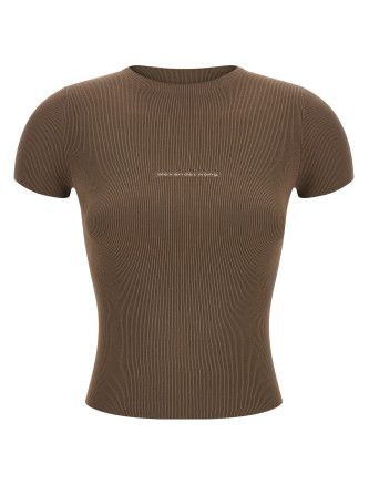 Футболка ALEXANDER WANG Ribbed T-shirt with logo