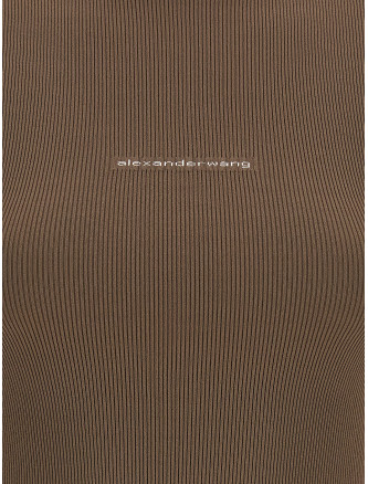 Футболка ALEXANDER WANG Ribbed T-shirt with logo (1KC2261037269) #