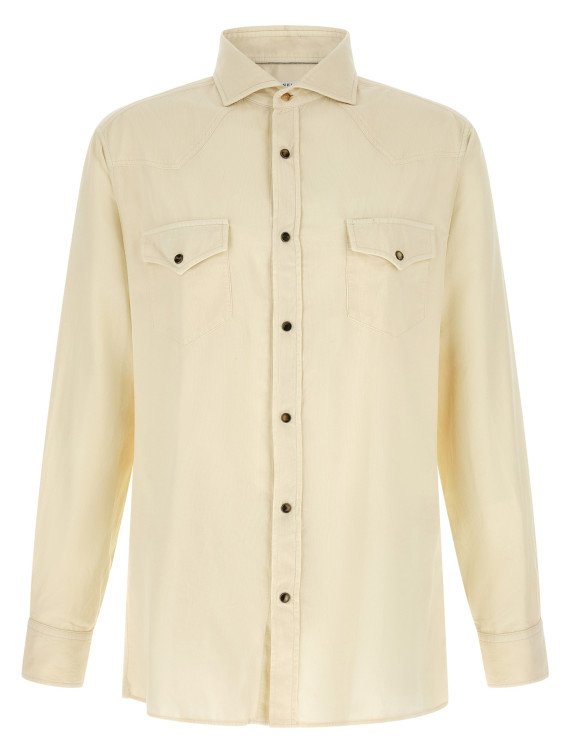 Рубашка, блузка BRUNELLO CUCINELLI Western velvet shirt (ML6884008C6066) #1