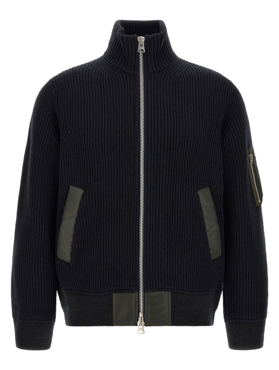 Повседневная куртка SACAI Ribbed knit blouson (2604128M233) #1