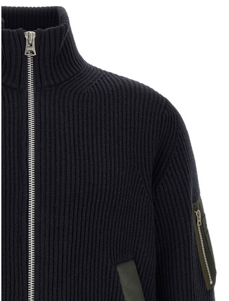 Повседневная куртка SACAI Ribbed knit blouson (2604128M233) #