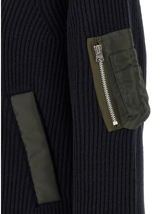 Повседневная куртка SACAI Ribbed knit blouson (2604128M233) #