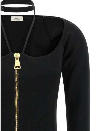 Мини ELISABETTA FRANCHI Fabric stitch knit dress (AM06B66E2110) #