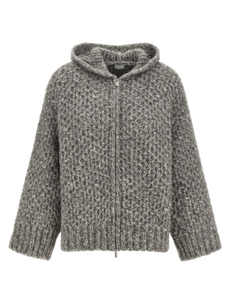 Свитер, кардиган PESERICO Zipped hooded cardigan