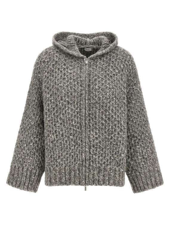 Свитер, кардиган PESERICO Zipped hooded cardigan (A99848F0309243271) #1